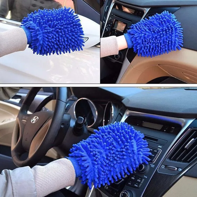 Microfiber Towel Detailing - 1-2개 블루 마이크로화이버 셔닐 자동차 세척